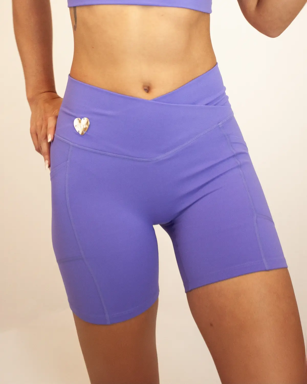 Golden Heart Biker Shorts